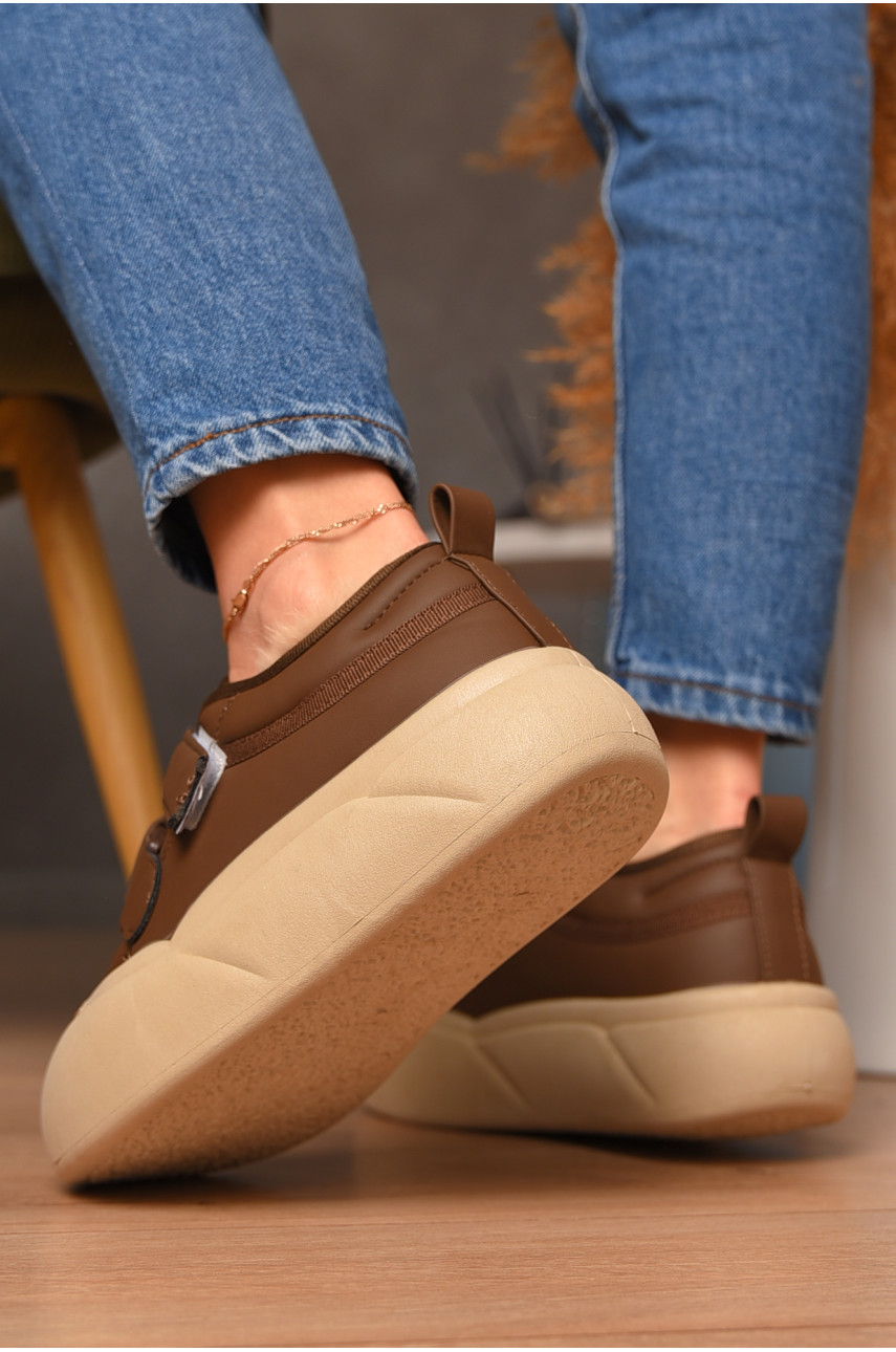 Кроссовки женские демисезонные коричневого цвета N005-2 207149