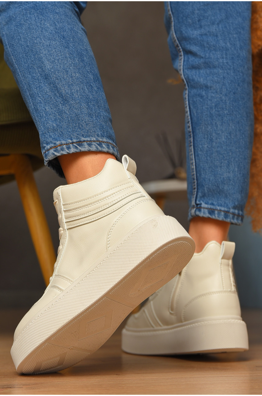 Ботинки женские демисезонные светло-бежевого цвета RF 1593 207151