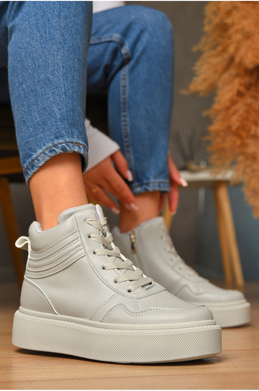 Ботинки женские демисезонные светло-серого цвета RF 1594 207154