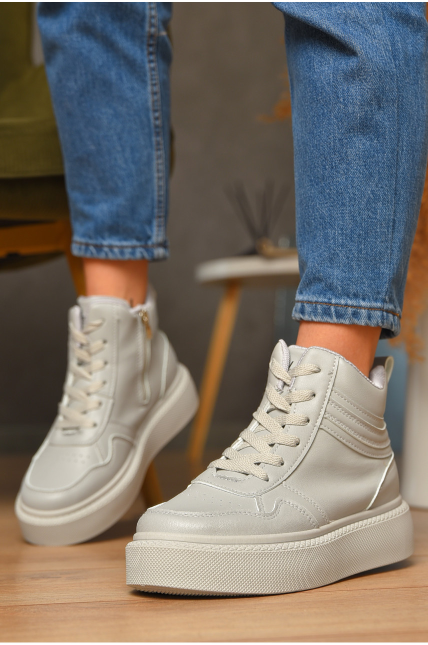 Ботинки женские демисезонные светло-серого цвета RF 1594 207154