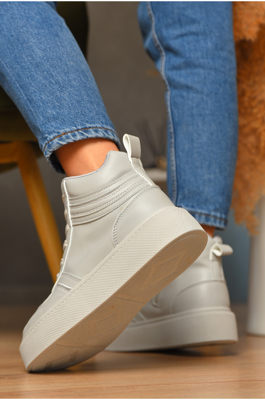 Ботинки женские демисезонные светло-серого цвета RF 1594 207154