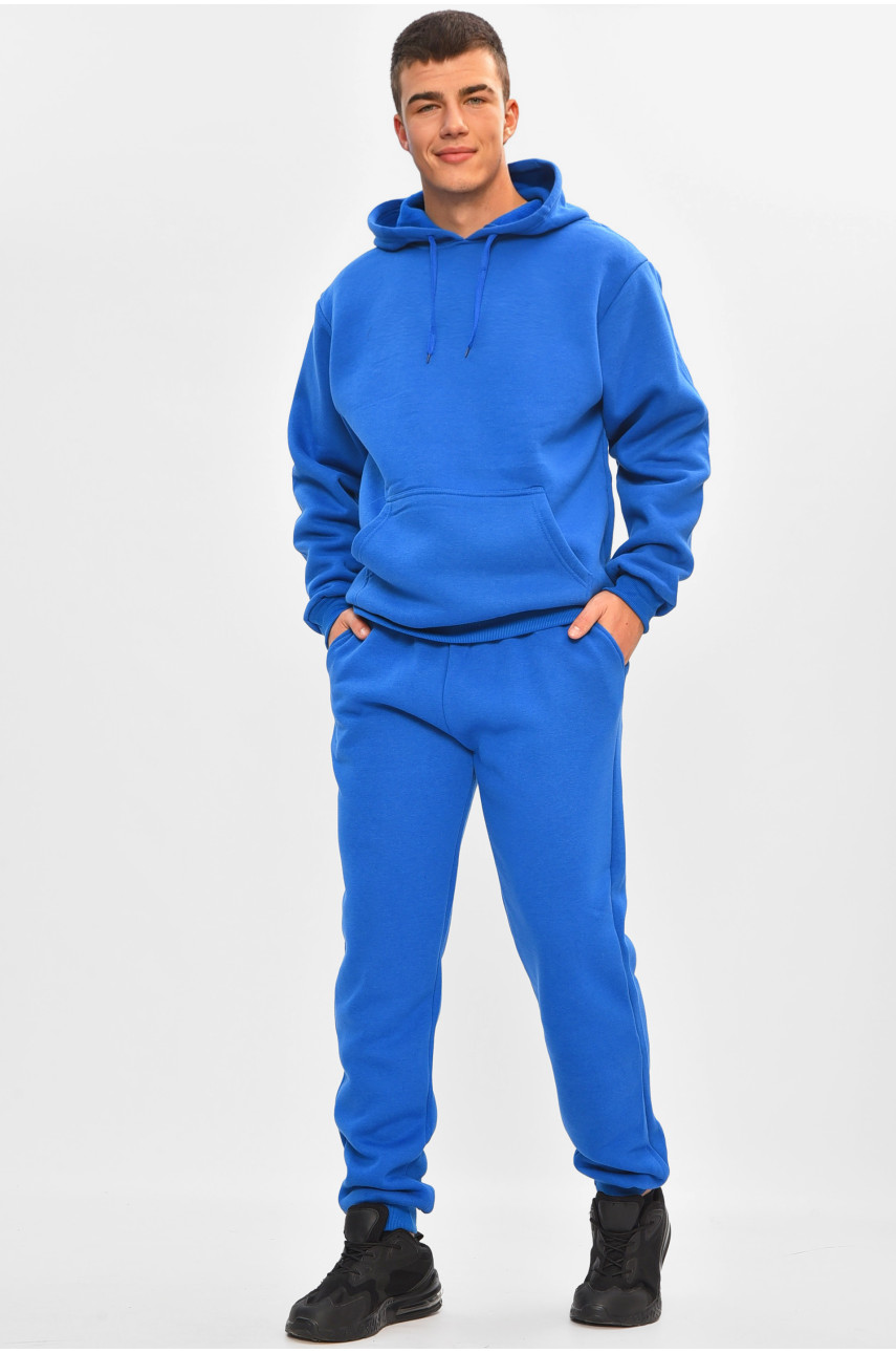 Спортивний костюм чоловічий на флісі синього кольору 9162 207162