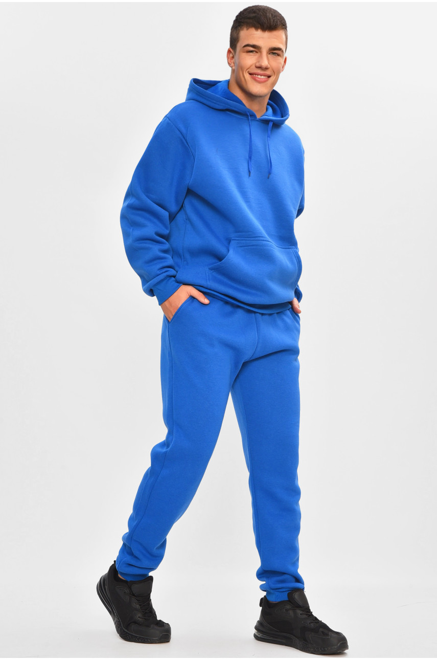 Спортивний костюм чоловічий на флісі синього кольору 9162 207162