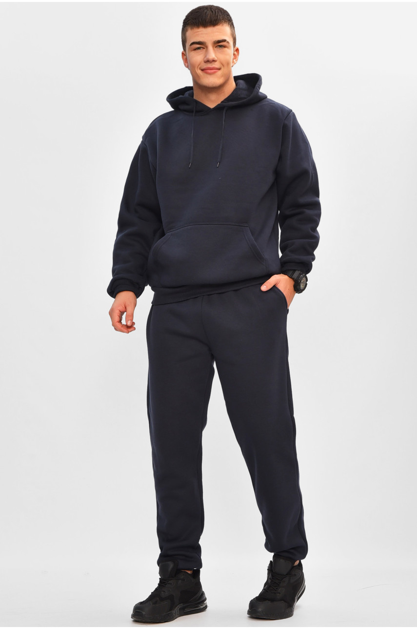 Спортивний костюм чоловічий на флісі темно-синього кольору 9162 207163