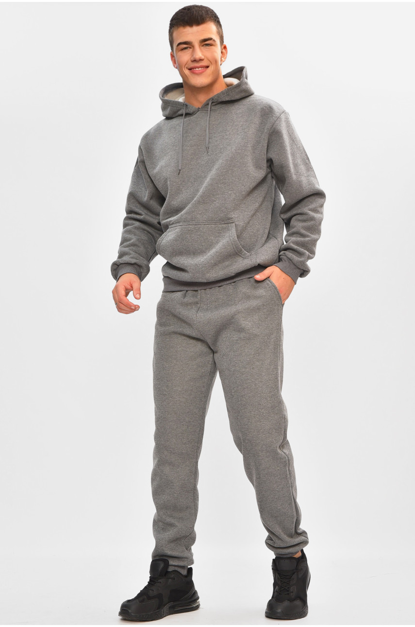 Спортивний костюм чоловічий на флісі сірого кольору 9162 207164