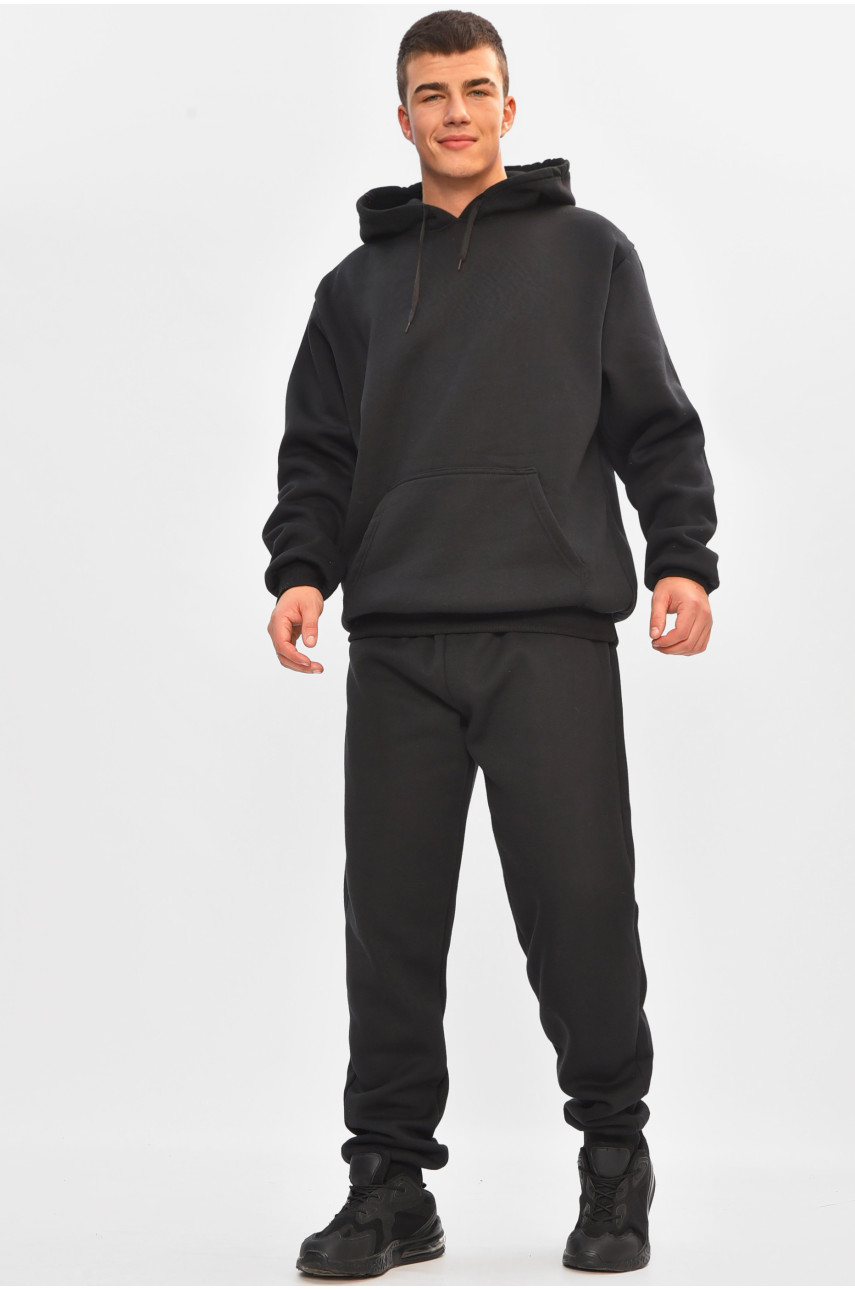 Спортивний костюм чоловічий на флісі чорного кольору 9162 207166