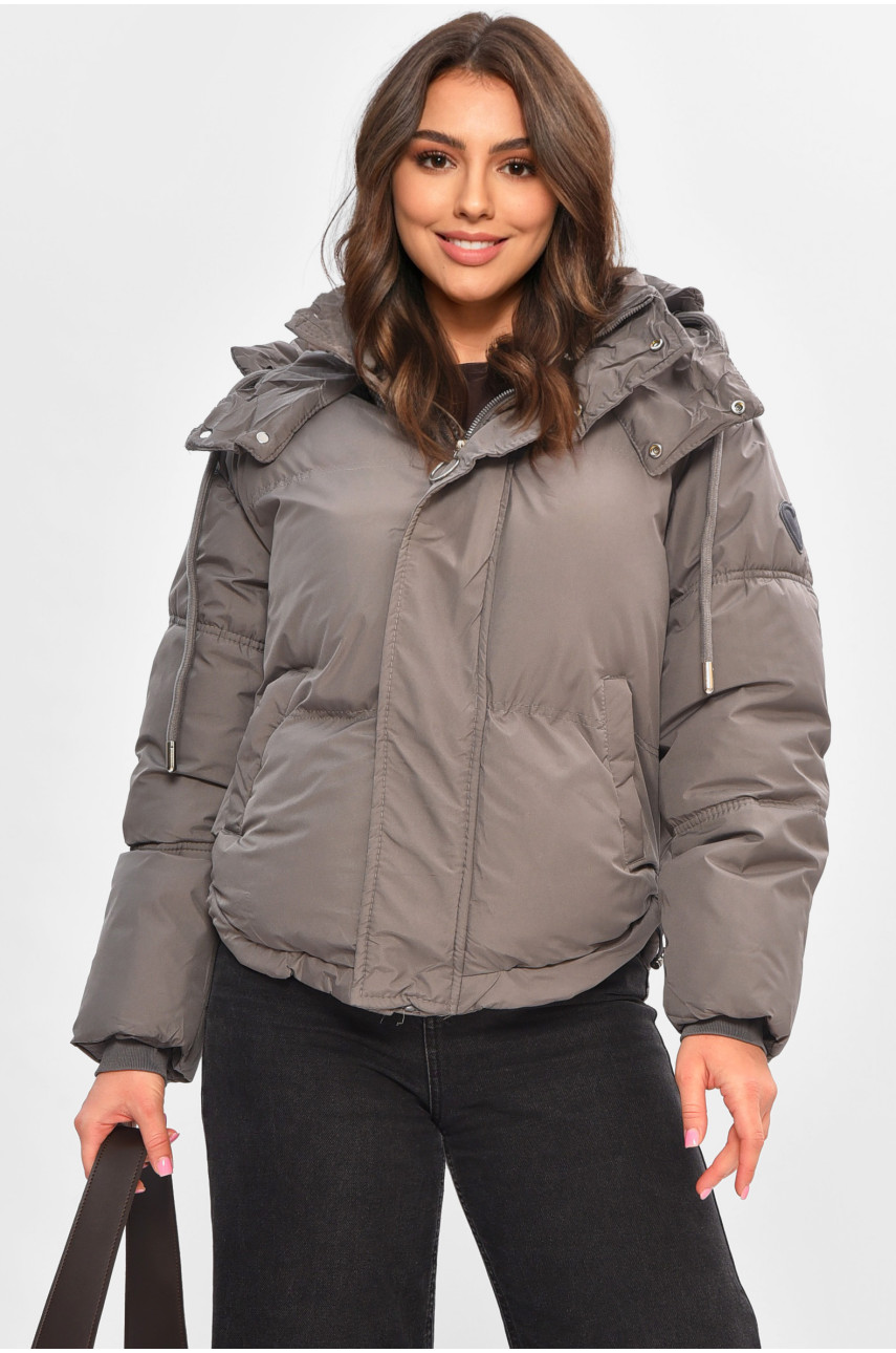 Куртка жіноча демісезонна сірого кольору 983 207167