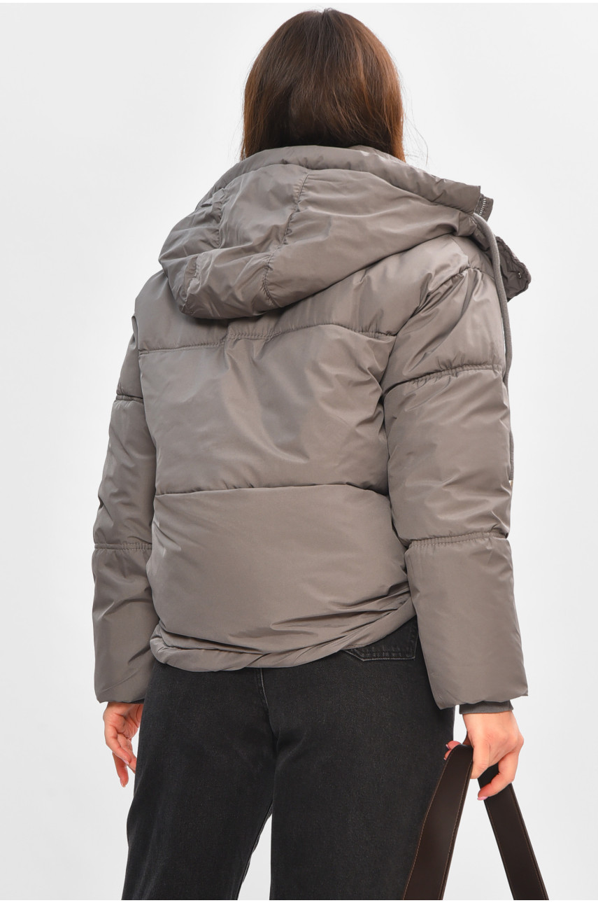 Куртка жіноча демісезонна сірого кольору 983 207167