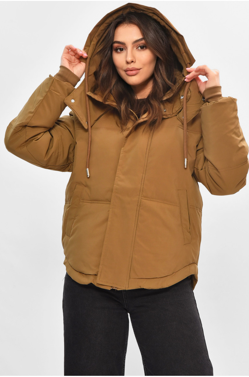 Куртка жіноча демісезонна коричневого кольору 983 207168
