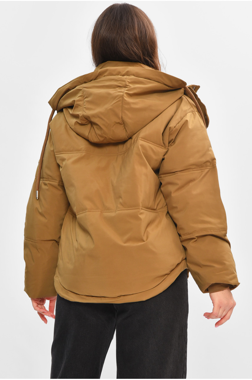 Куртка жіноча демісезонна коричневого кольору 983 207168