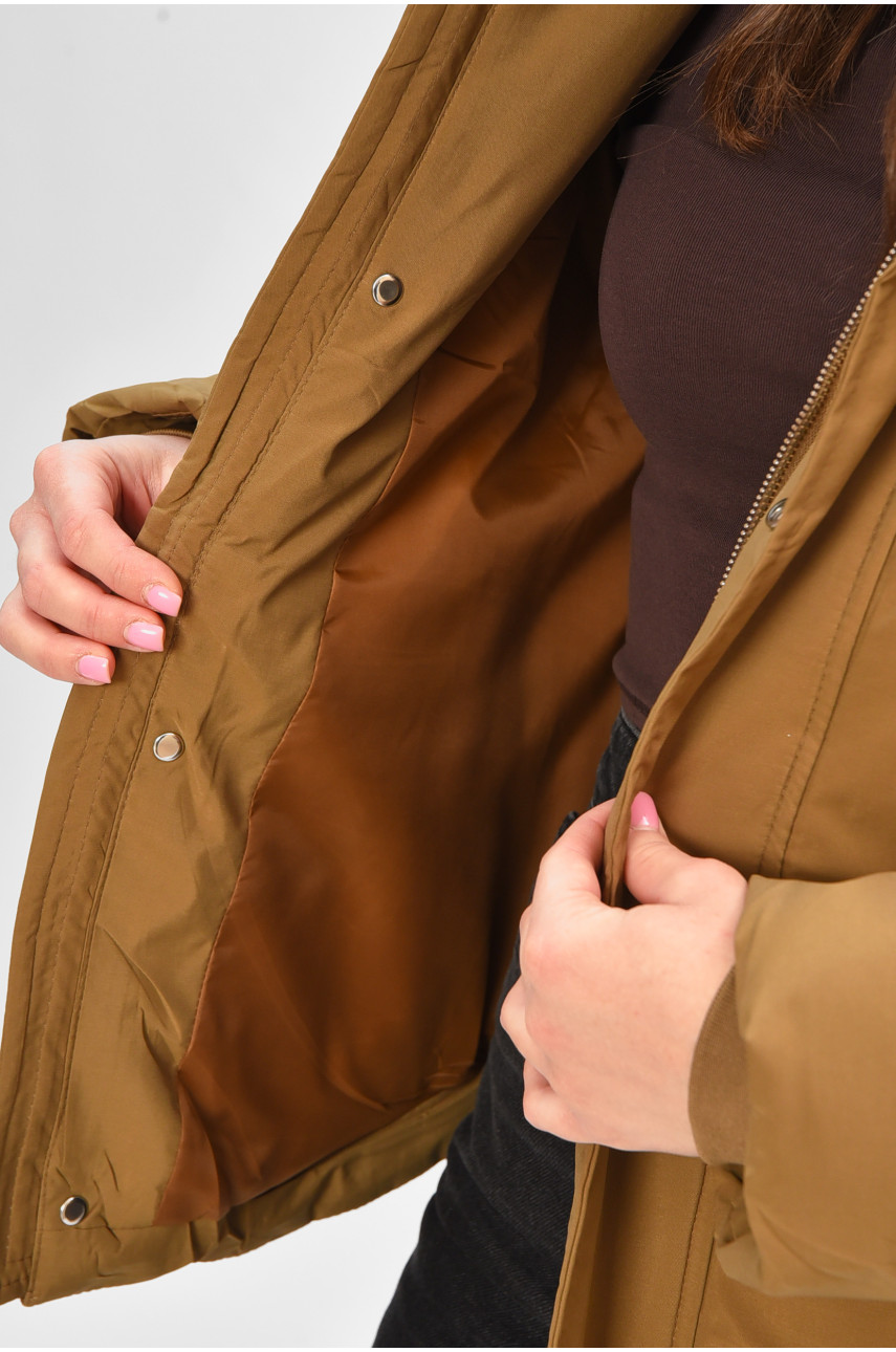 Куртка жіноча демісезонна коричневого кольору 983 207168