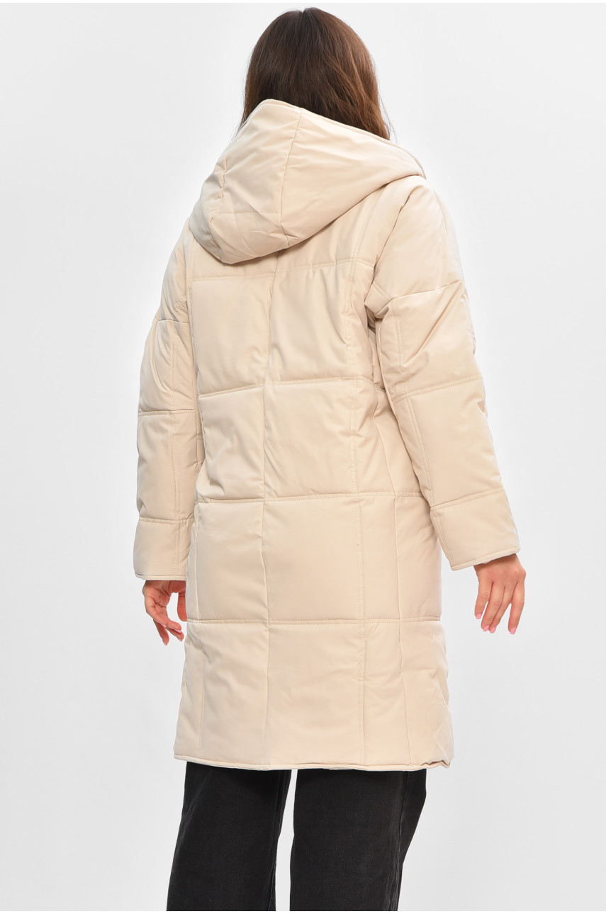 Куртка жіноча демісезонна світло-бежевого кольору 8832 207170