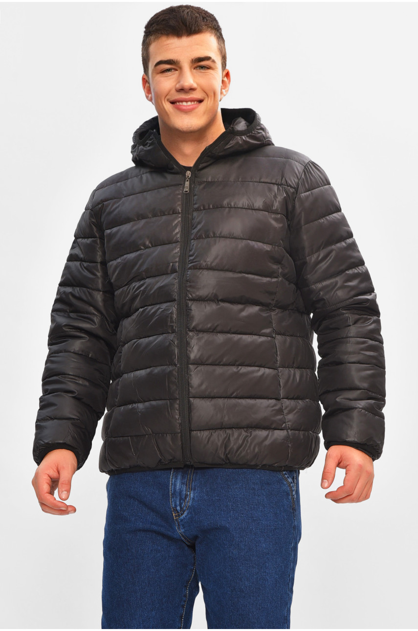 Куртка мужская демисезонная черного цвета 1508 207172