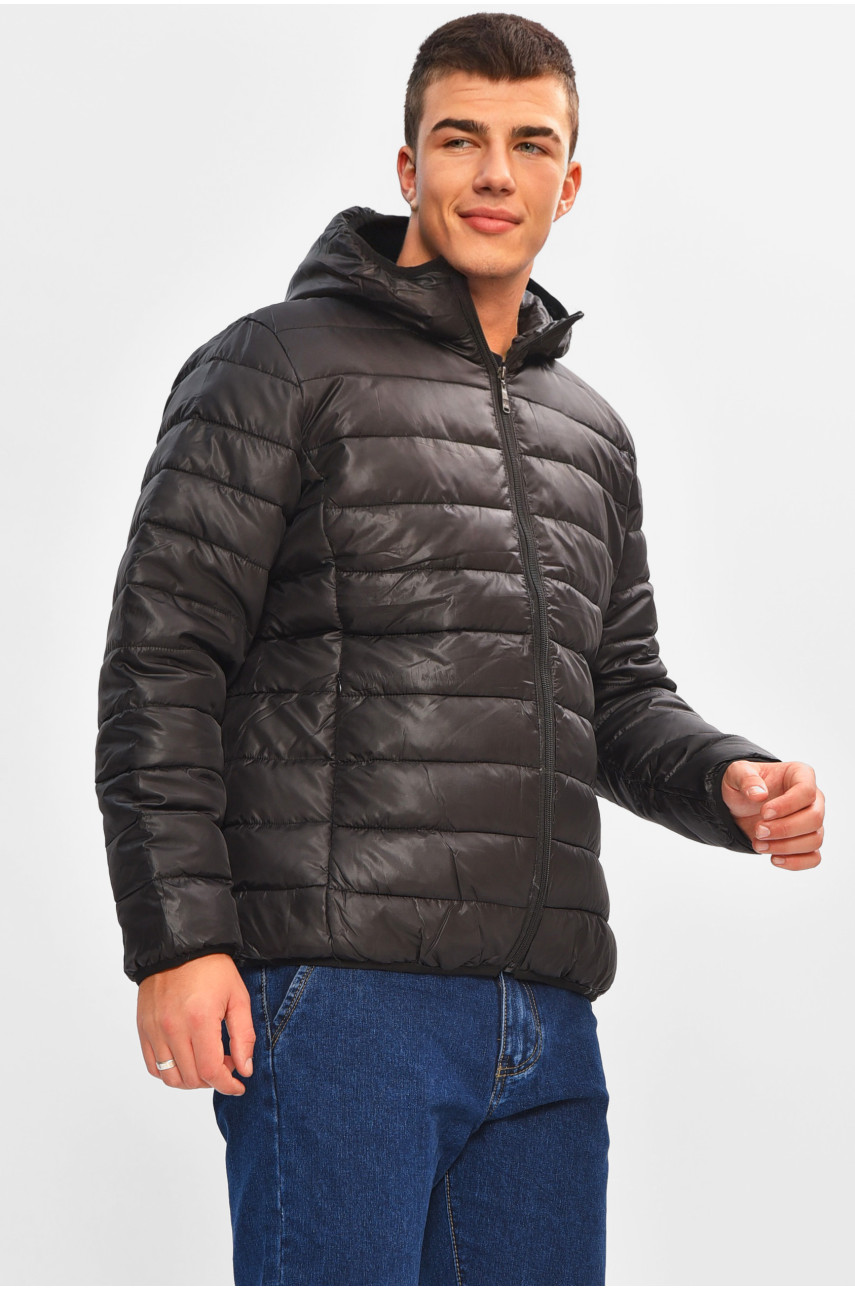 Куртка мужская демисезонная черного цвета 1508 207172