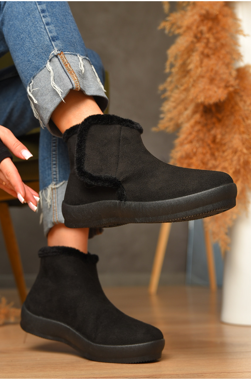 Бурки женские на меху черного цвета д21 207182