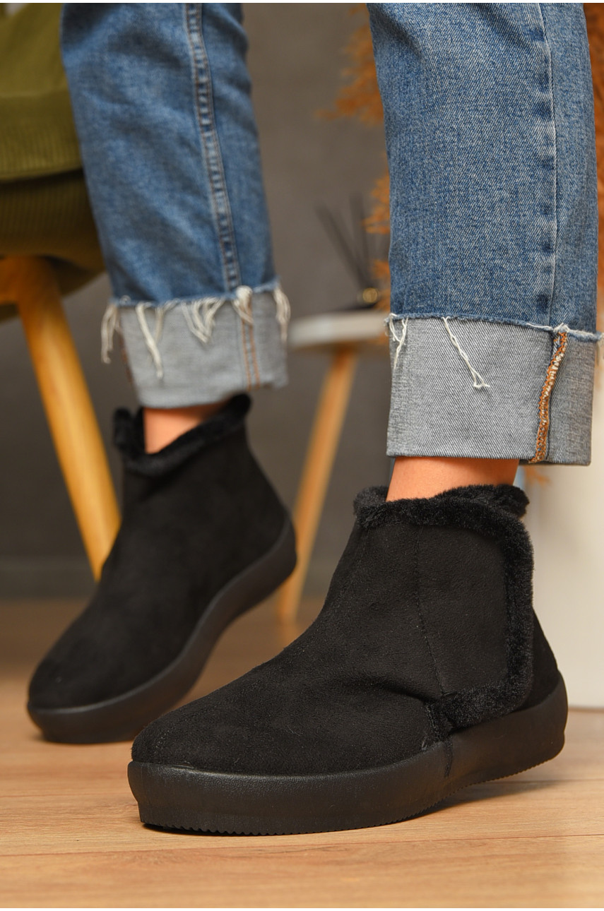 Бурки женские на меху черного цвета д21 207182