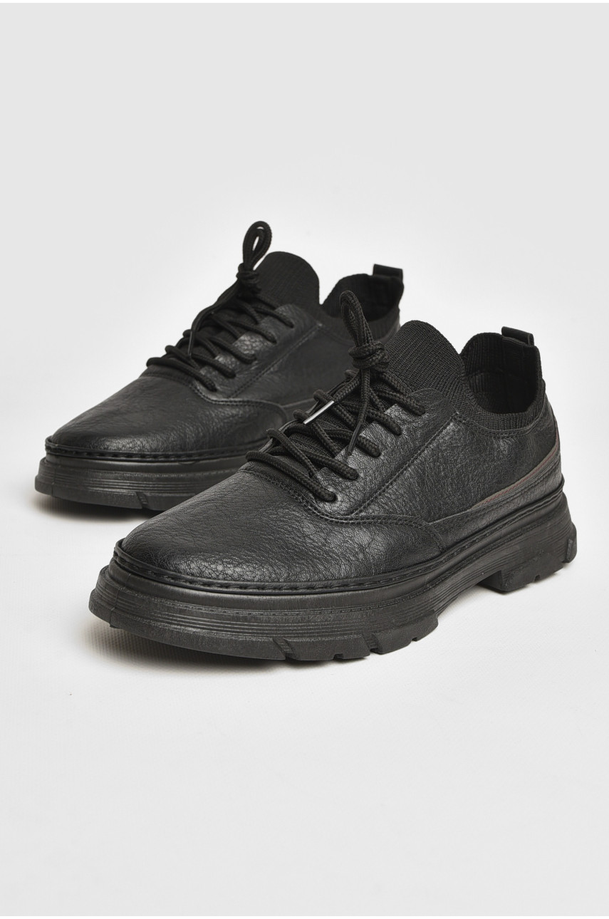 Туфли мужские черного цвета Т17 207185