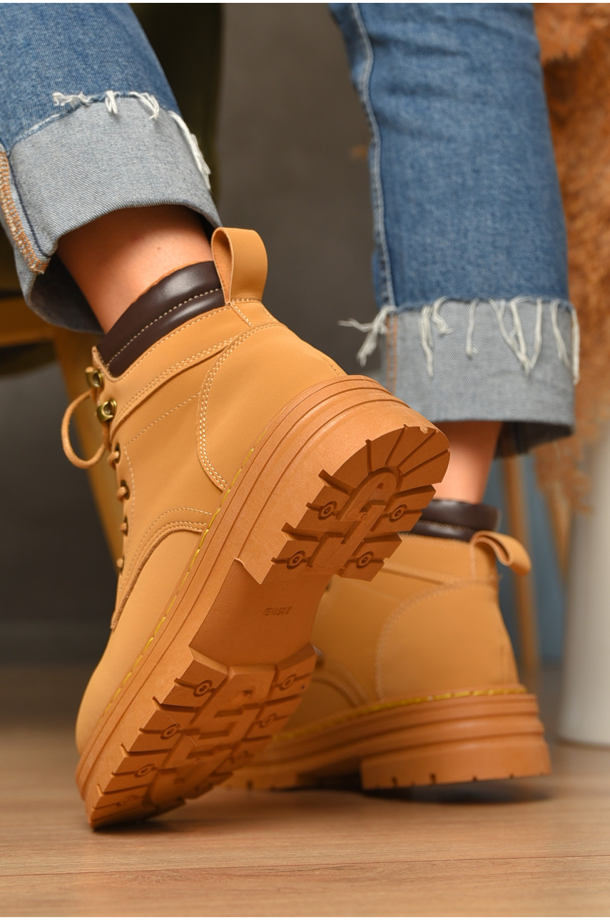 Ботинки женские демисезонные песочного цвета 2280 207187