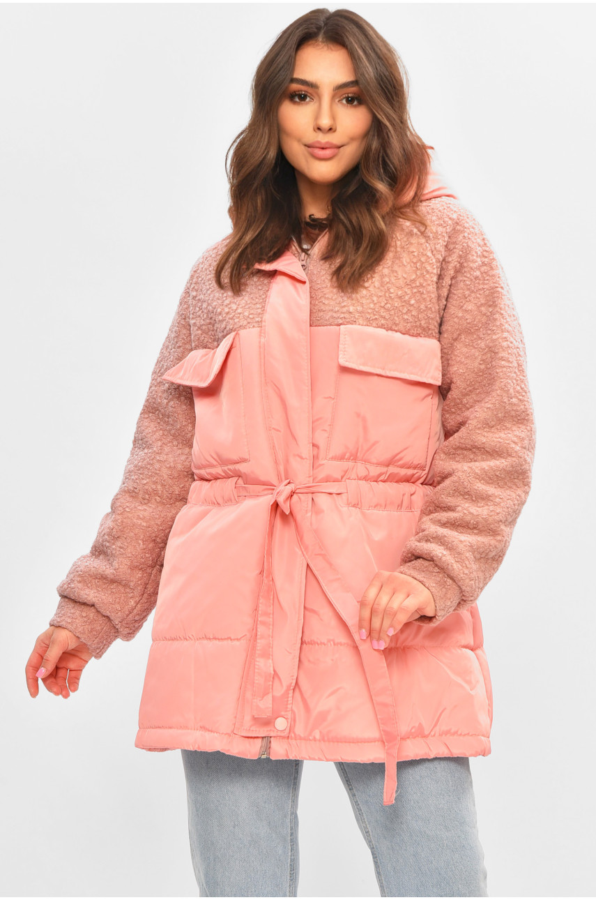 Куртка жіноча демісезонна рожевого кольору 8832 207193