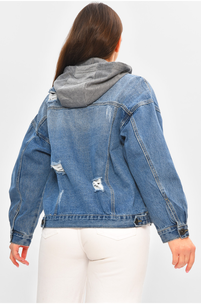 Куртка джинсова жіноча синього кольору 8801 207204