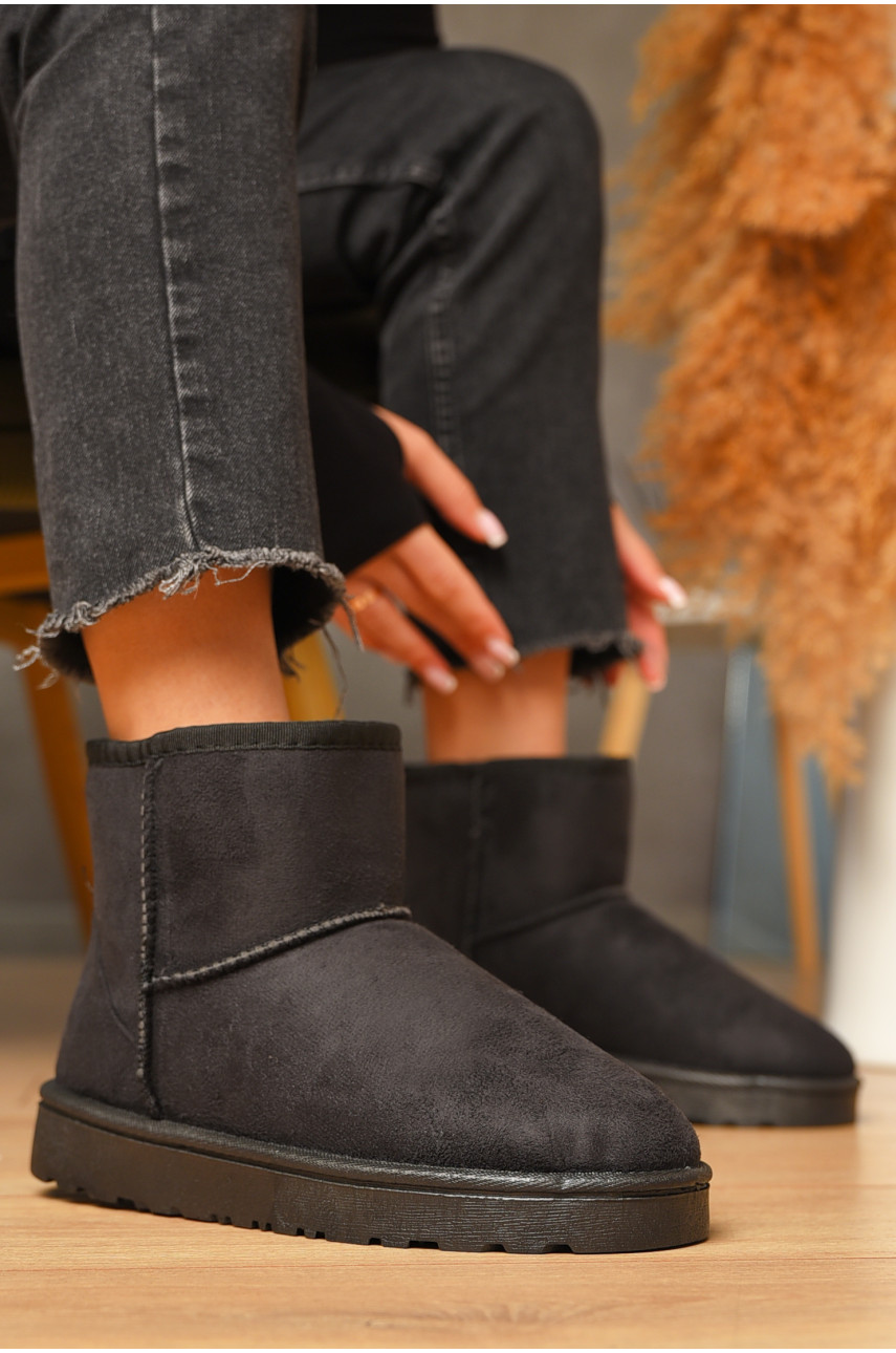 Уггі жіночі на хутрі чорного кольору CR-2307 207206