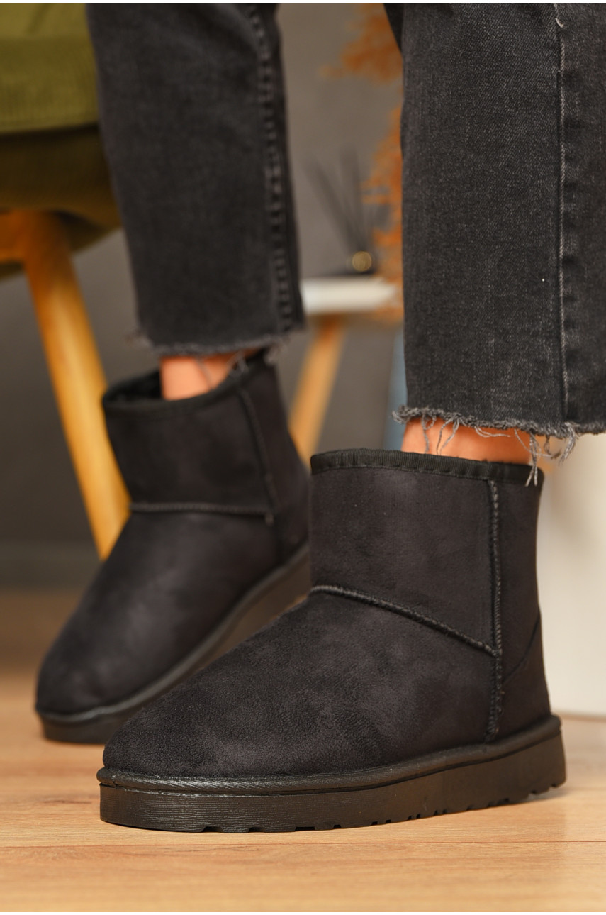 Уггі жіночі на хутрі чорного кольору CR-2307 207206