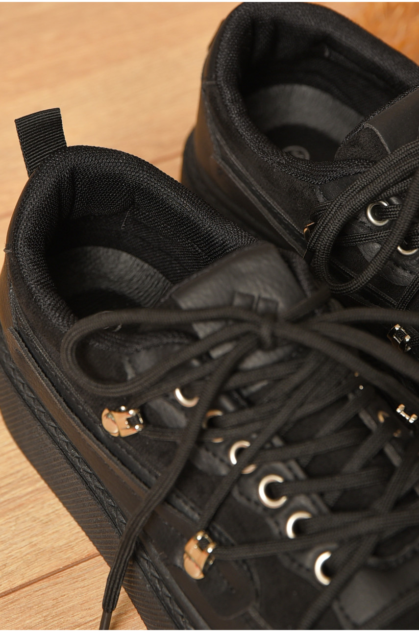 Кроссовки женские черного цвета на шнуровке 2025-96-1 207233