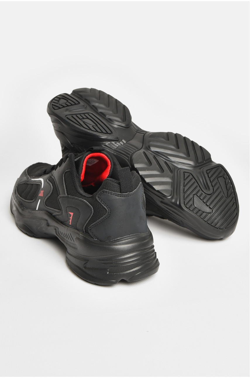 Кроссовки мужские черного цвета на шнуровке 5078-7 207247