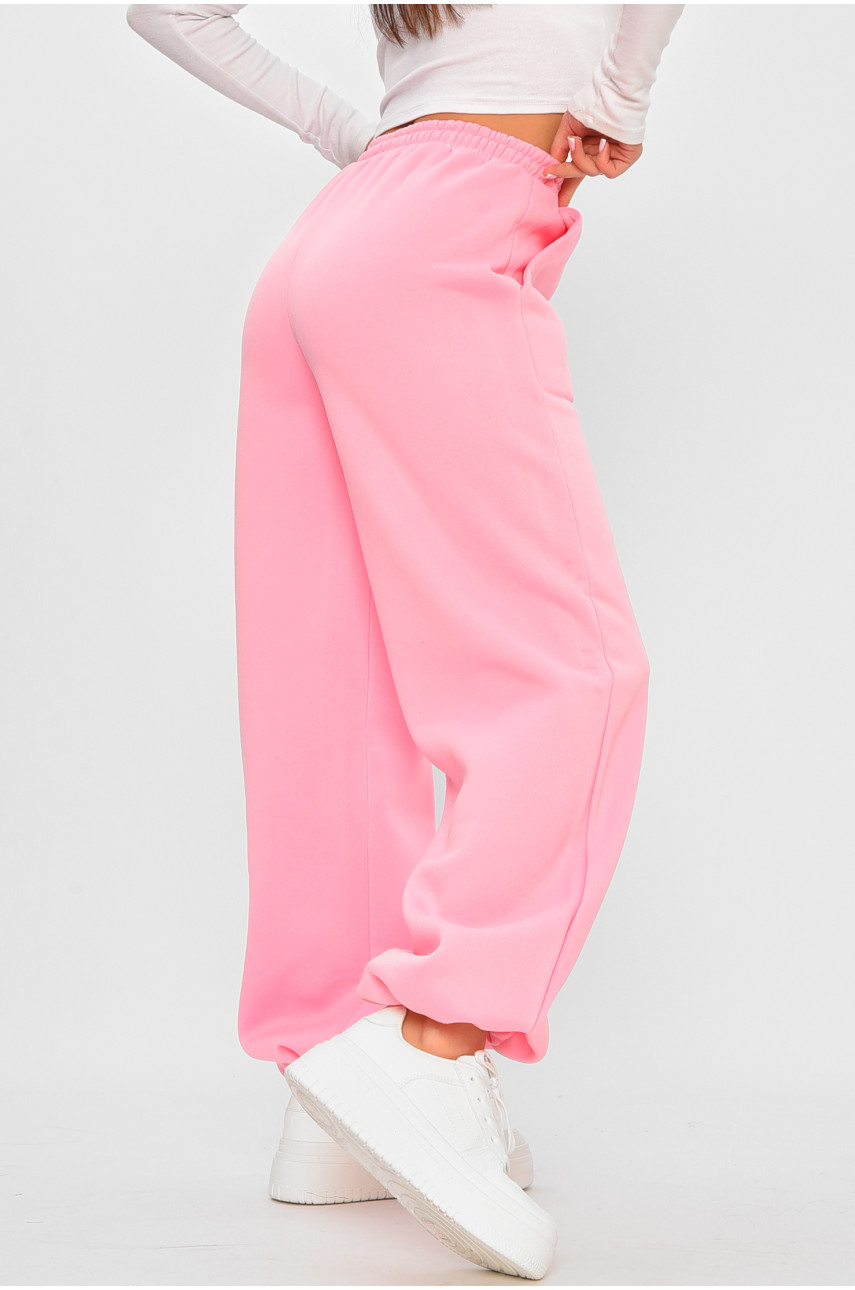 Спортивні штани жіночі на флісі рожевого кольору 7169 207258