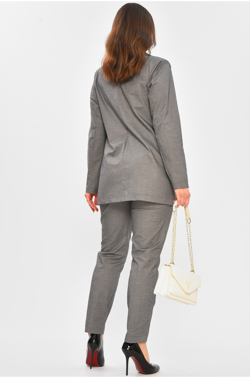 Костюм женский однотонный серого цвета 192 207264