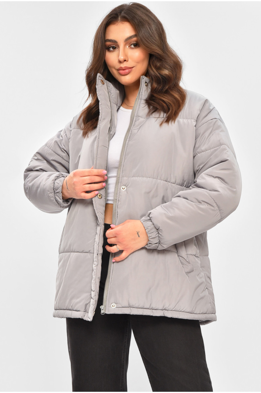 Куртка жіноча демісезонна сірого кольору 4076 207265