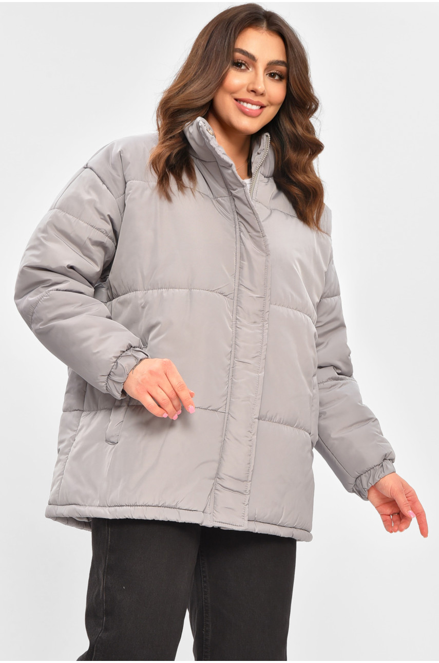 Куртка жіноча демісезонна сірого кольору 4076 207265