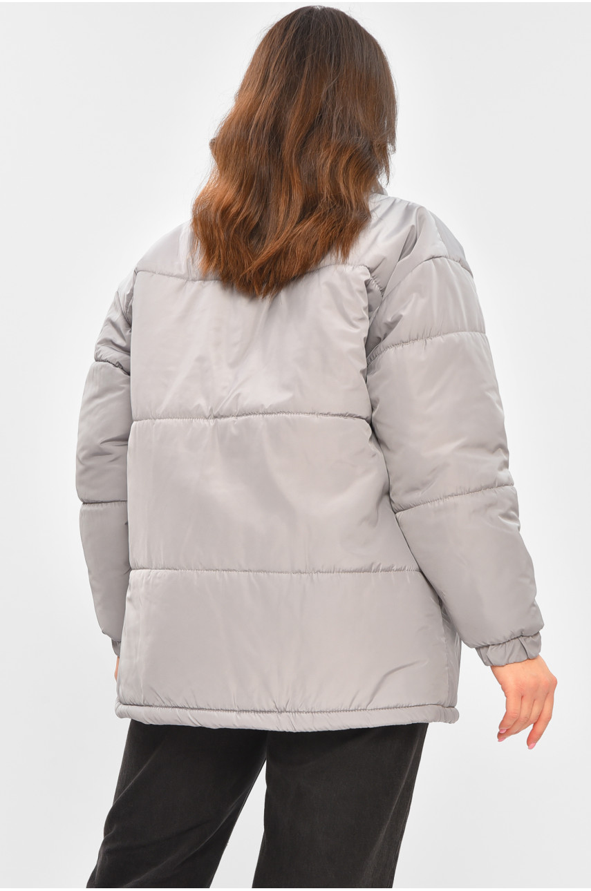 Куртка жіноча демісезонна сірого кольору 4076 207265