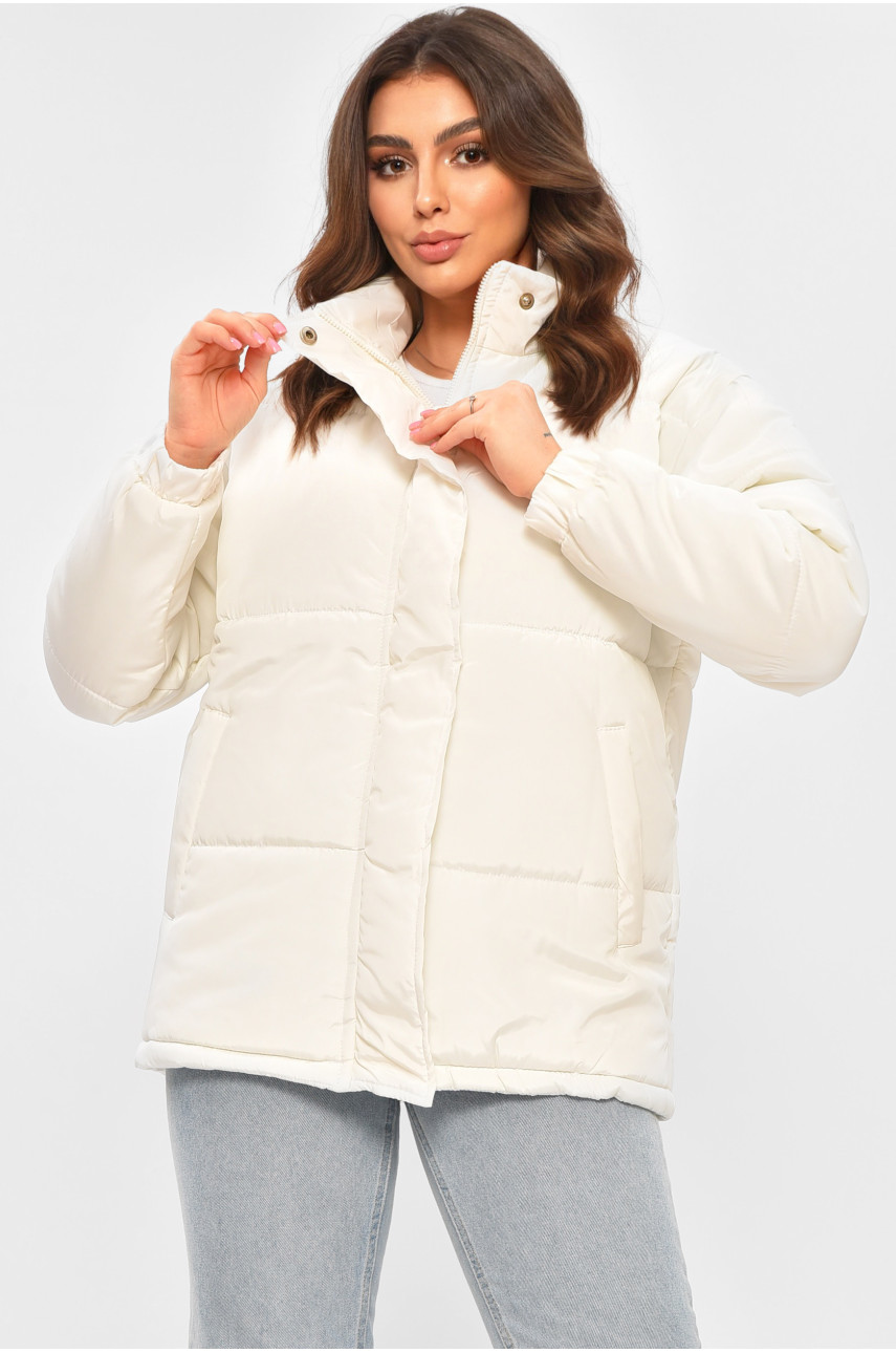 Куртка жіноча демісезонна білого кольору 4076 207266