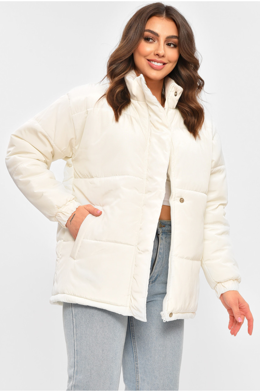 Куртка жіноча демісезонна білого кольору 4076 207266