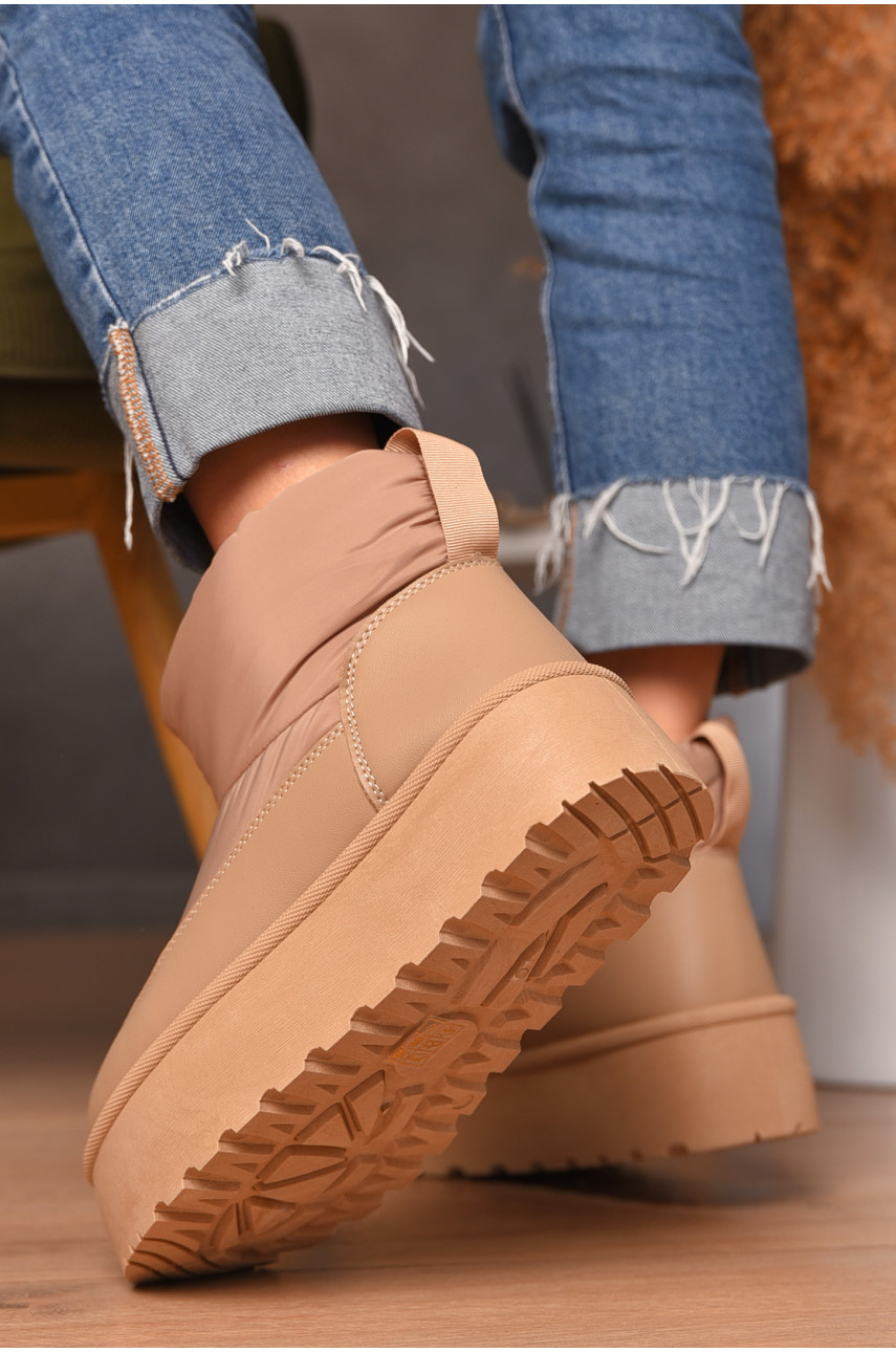 Уггі жіночі на хутрі бежевого кольору 616-2 207269