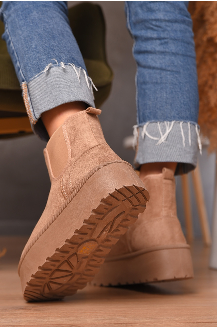 Уггі жіночі на хутрі бежевого кольору 620-2 207271