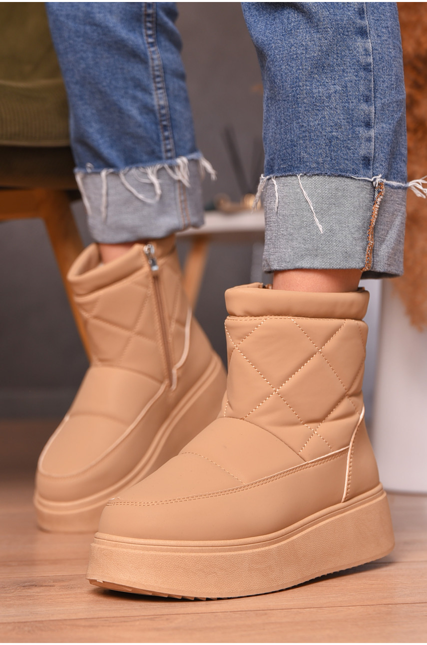 Уггі жіночі на хутрі бежевого кольору 625-2 207272