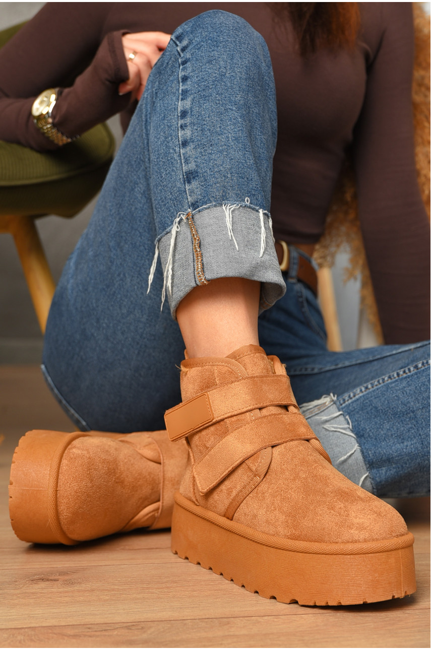 Уггі жіночі на хутрі пісочного кольору 621-3 207273