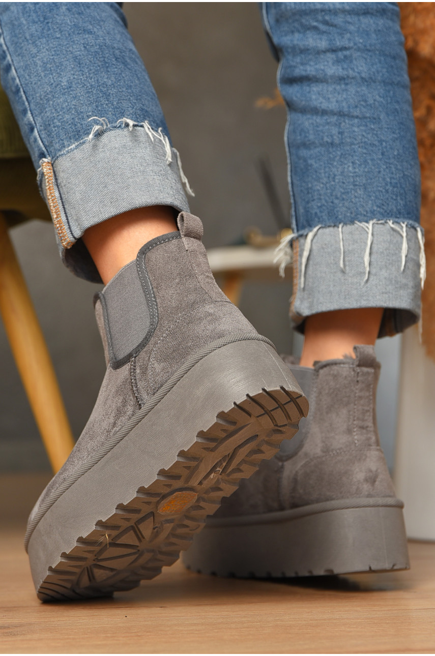 Уггі жіночі на хутрі сірого кольору 620-3 207274