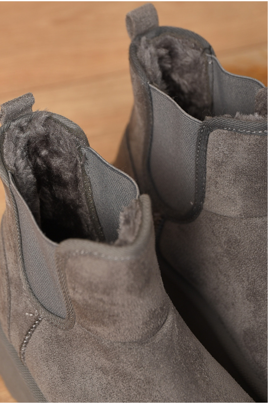 Уггі жіночі на хутрі сірого кольору 620-3 207274