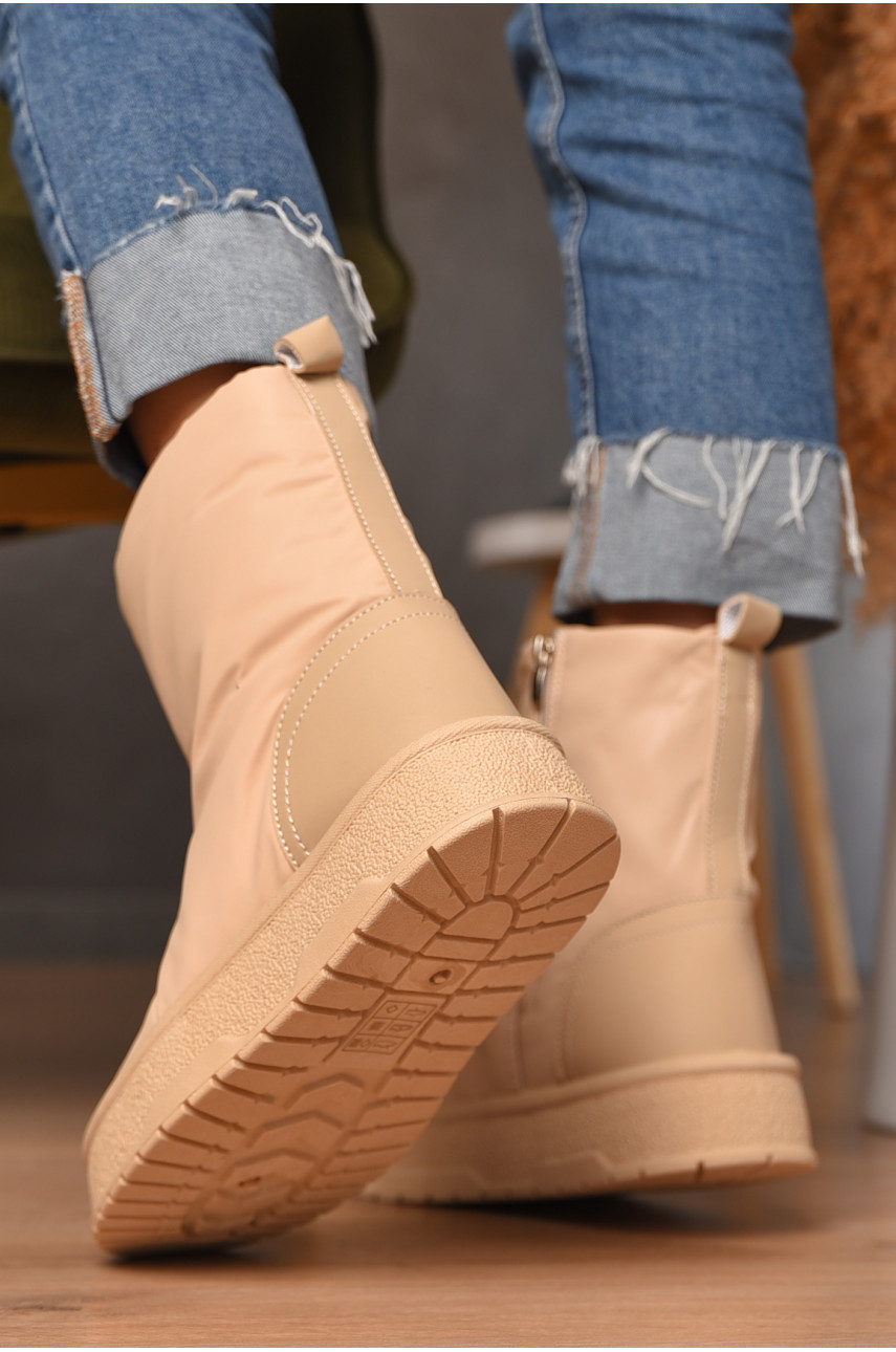 Уггі жіночі на хутрі бежевого кольору 627-2 207275