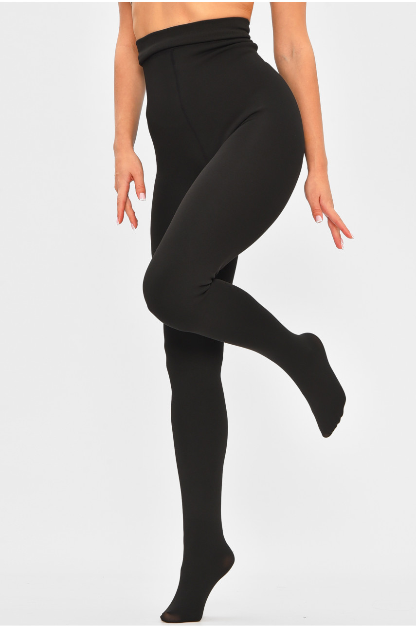 Колготки жіночі на хутрі чорного кольору F917 207278