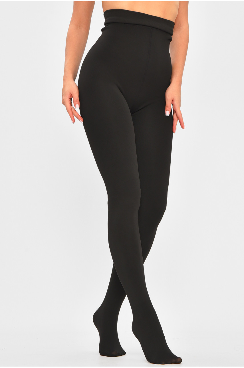 Колготки жіночі на хутрі чорного кольору F917 207278