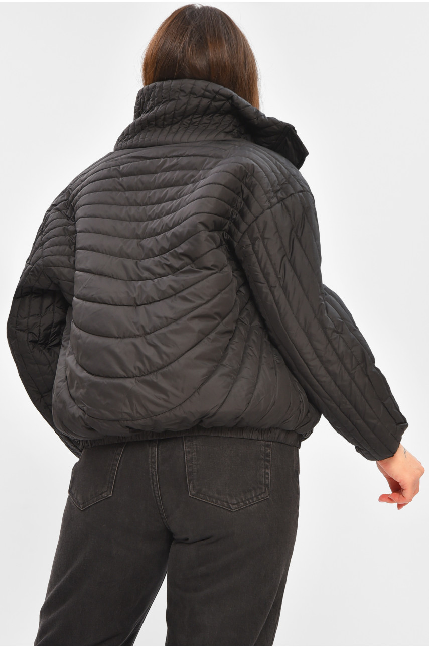 Куртка жіноча демісезонна чорного кольору 1885 207281