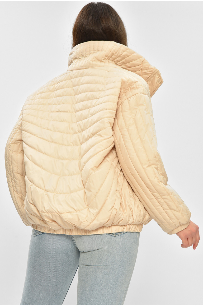 Куртка жіноча демісезонна бежевого кольору 1885 207283