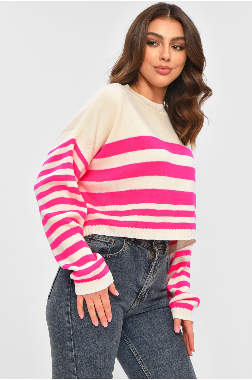 Кофта жіноча молочного кольору з принтом 207294