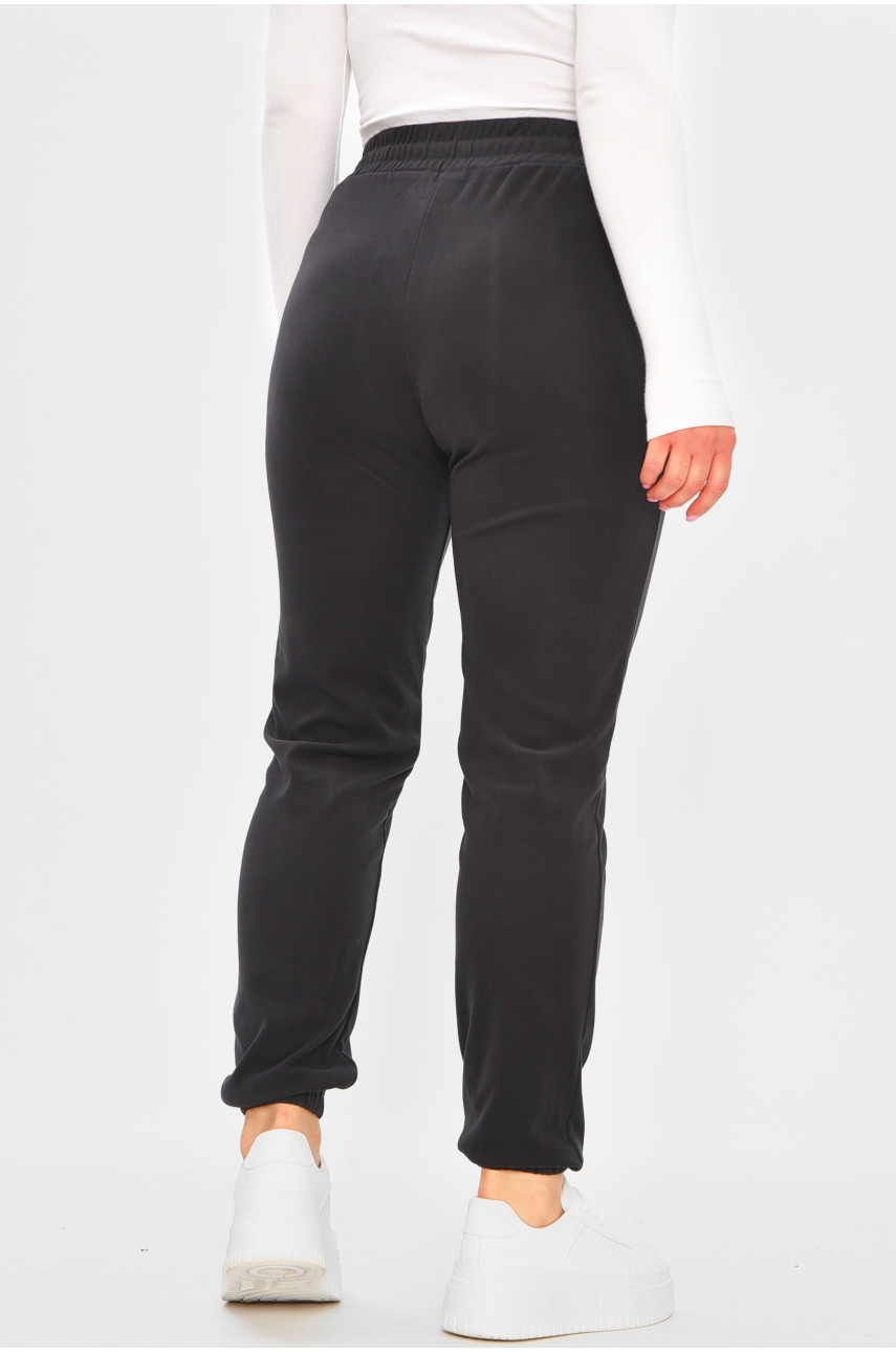 Спортивні штани жіночі темно-сірого кольору K1129-1 207321