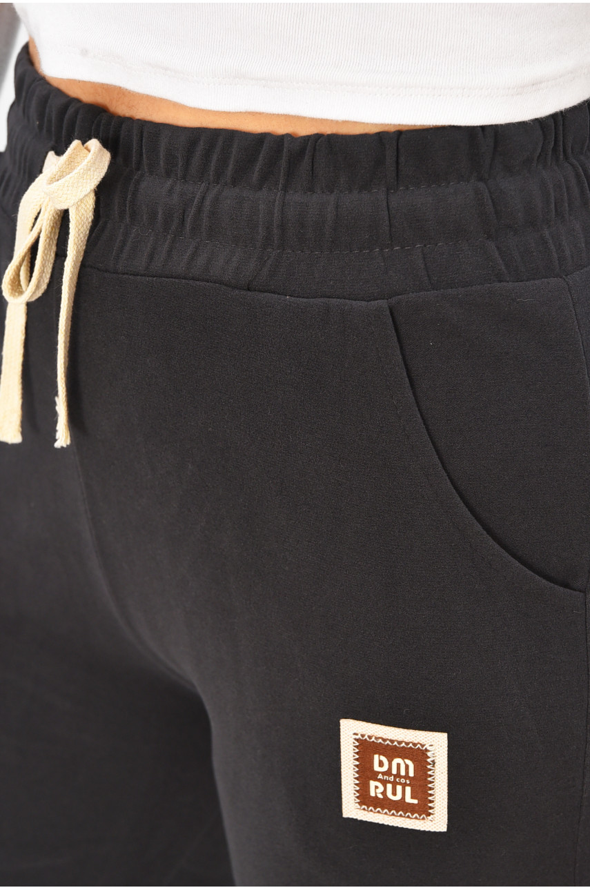 Спортивні штани жіночі темно-сірого кольору K1129-1 207321