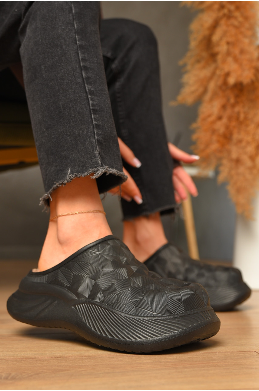 Галоши без задника утепленные черного цвета 603 207345